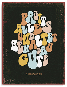 Metallschild groß - Jahreslosung 2025 - (schwarz)