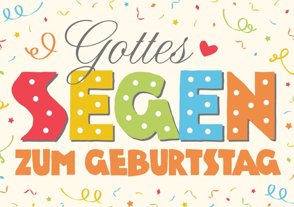Mini - Gottes Segen zum Geburtstag (Luftschlangen)