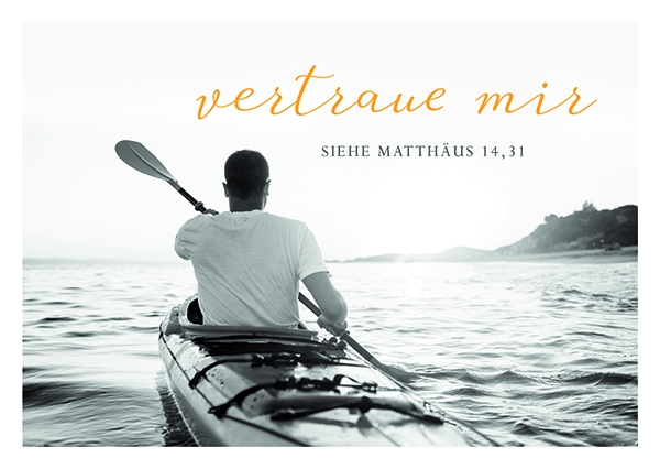 Postkarte Black & White - Vertraue mir