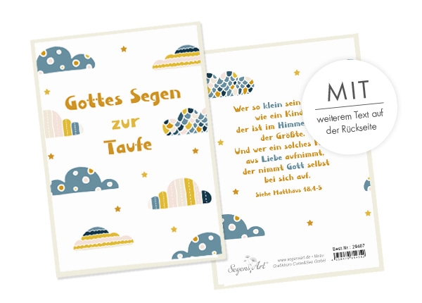 Faltkarte - Zur Taufe - Klein wie ein Kind