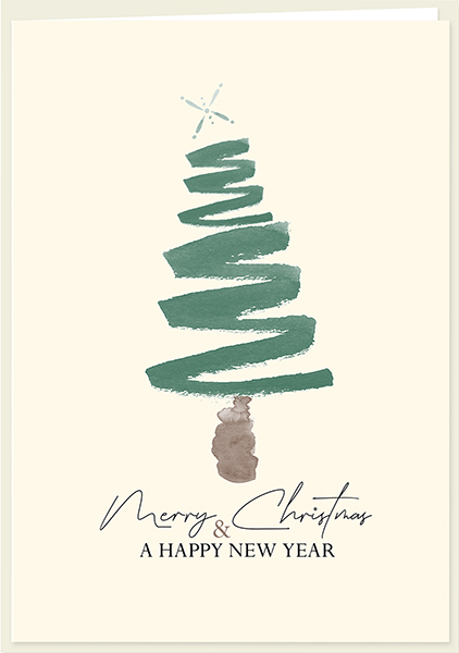 Faltkarte Naturpapier - Merry Christmas