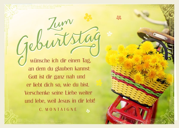 Faltkarte - Zum Geburtstag - einen Tag