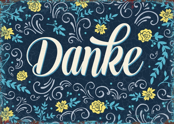 Postkarte - Danke (Vintage)