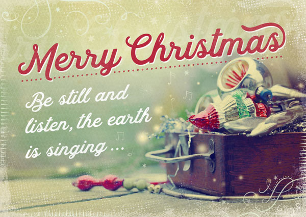 Postkarte - Be still and listen