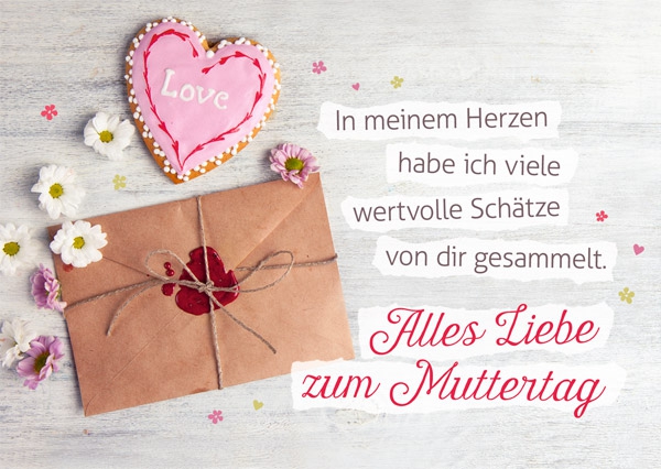 Postkarte - Muttertag - Wertvolle Schätze