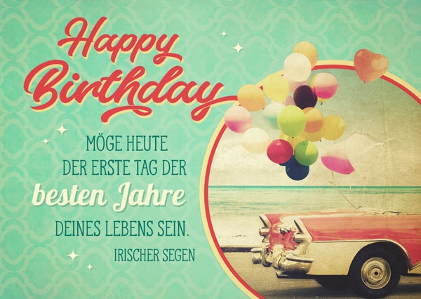 Postkarte - Happy Birthday - Die besten Jahre