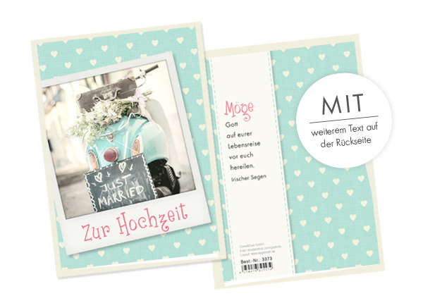 Faltkarte - zur Hochzeit (Roller)