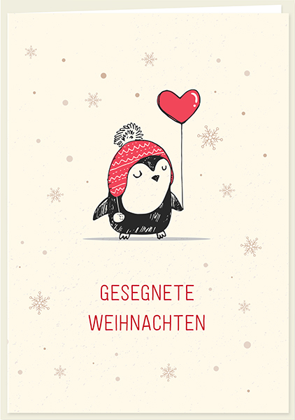 Faltkarte Naturpapier - Gesegnete Weihnachten