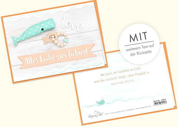 Faltkarte - Alles Liäbi zur Geburt - Gedankä vo Gott (Schweizerdeutsch)