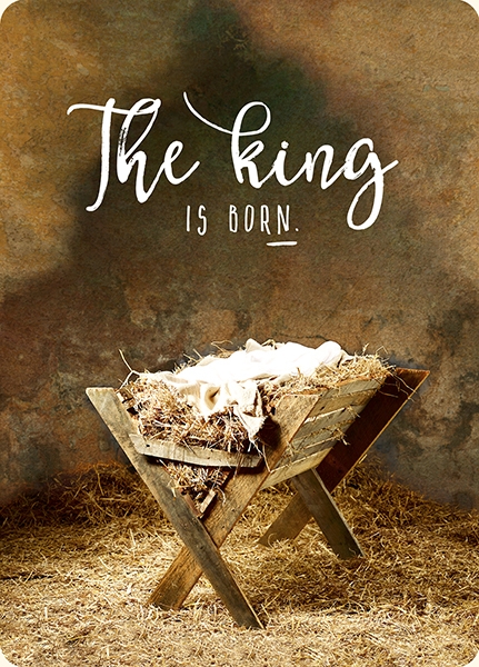 XL-Postkarte Big Blessing - The king is born (Krippe)