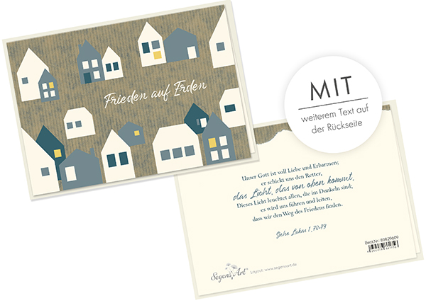 Faltkarte Naturpapier - Frieden auf Erden