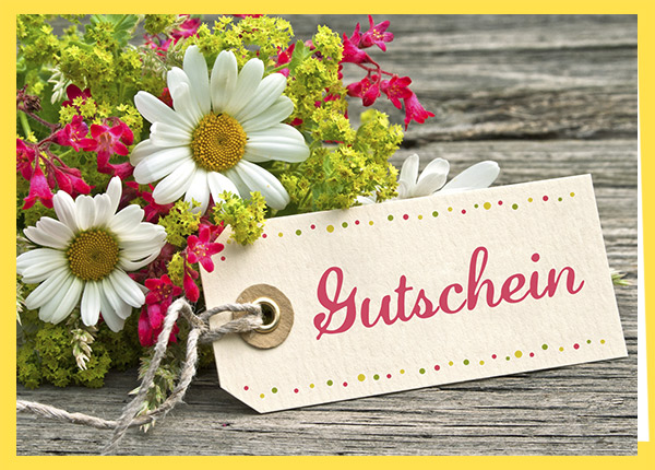 Faltkarte - Gutschein (Blumen)