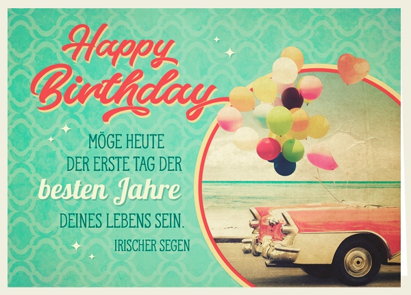 Faltkarte - Happy Birthday - Die besten Jahre