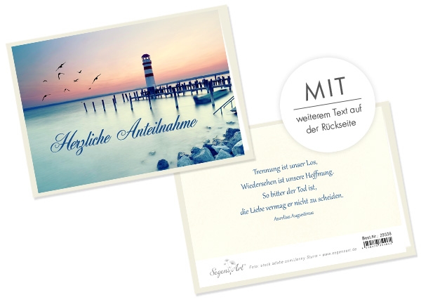 Faltkarte - Herzliche Anteilnahme - Trennung