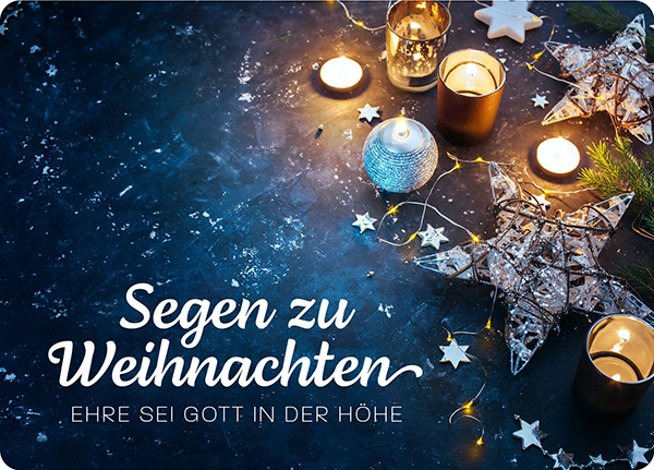 XL-Postkarte Big Blessing - Segen zu Weihnachten - Ehre sei Gott