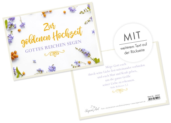 Faltkarte - Zur goldenen Hochzeit - Mut und Kraft