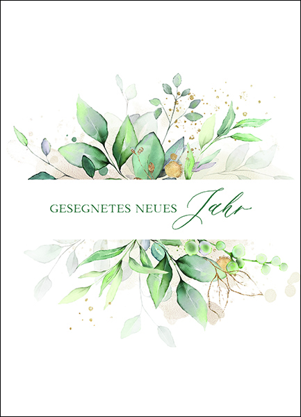 XL-Postkarte Big Blessing Gold - Gesegnetes neues Jahr