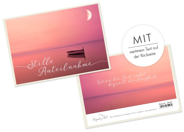 Faltkarte - Stille Anteilnahme (Boot)