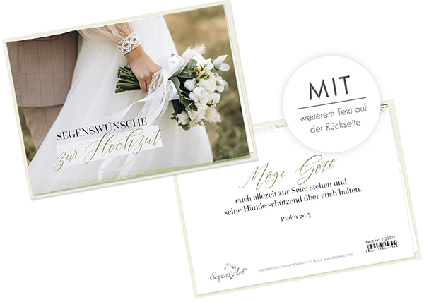 Faltkarte - Segenswünsche zur Hochzeit (Strauß)