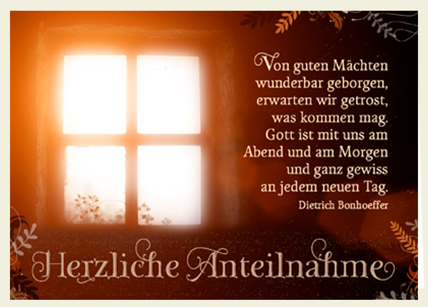 Faltkarte - Herzliche Anteilnahme - Gute Mächte