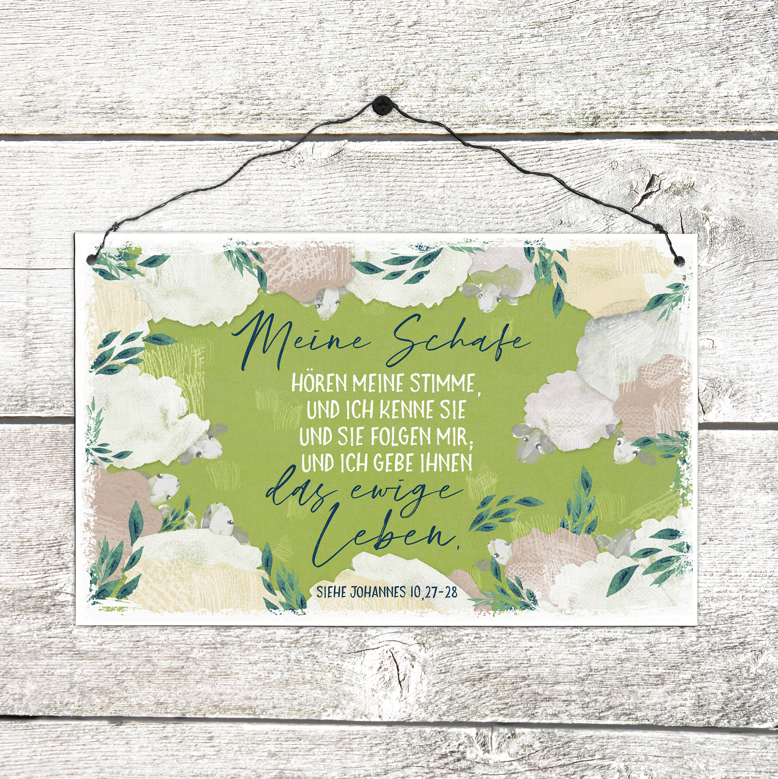 Holzschild groß - Schafe