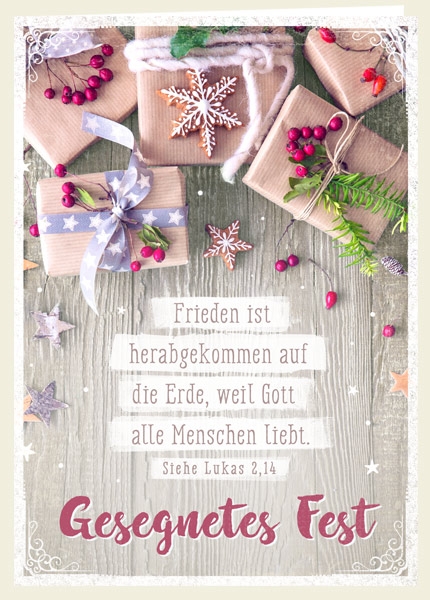 Faltkarte - Frieden ist herabgekommen