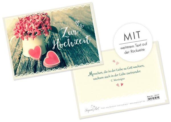 Faltkarte - Zur Hochzeit - Liebe zu Gott