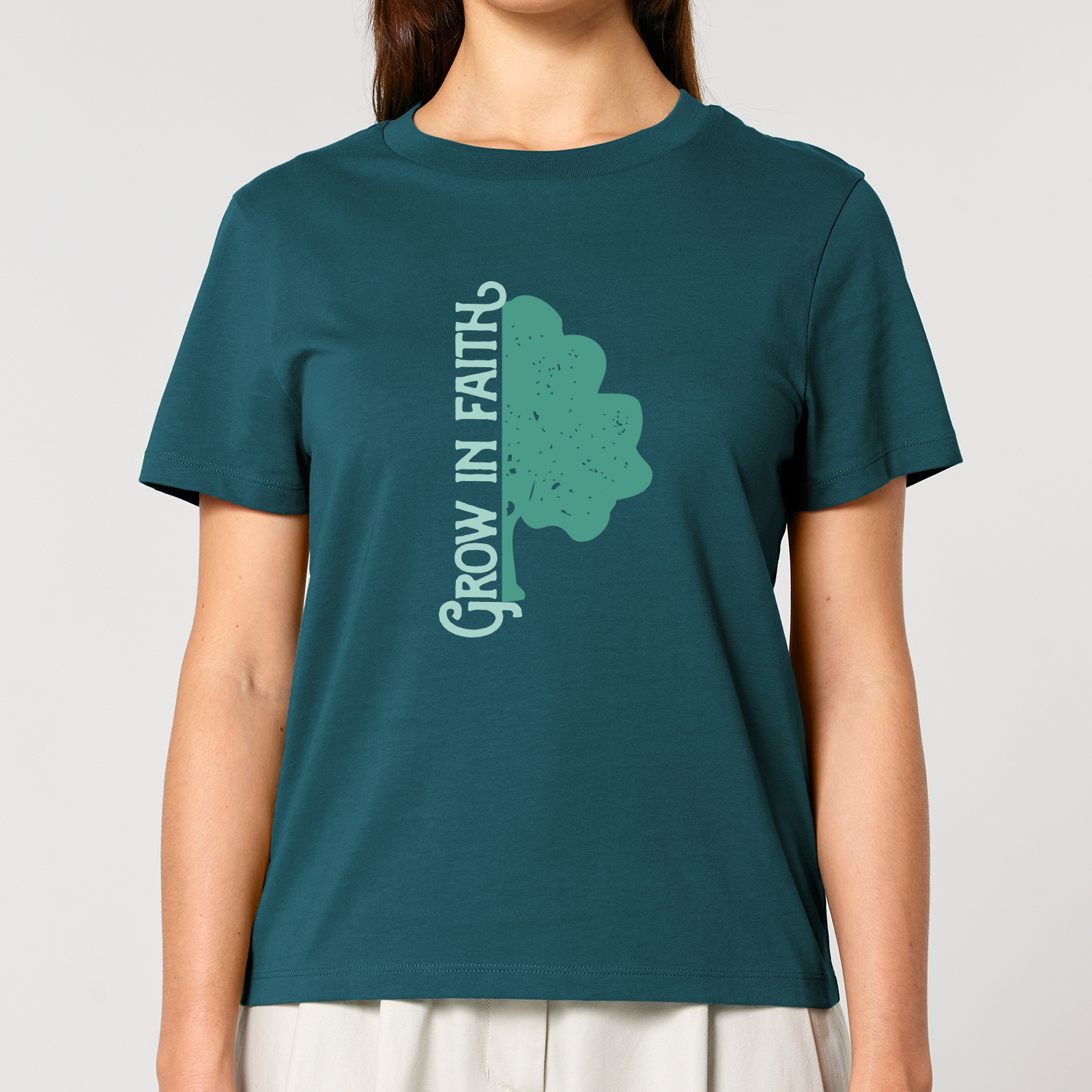 T-Shirt grow (petrol)-S