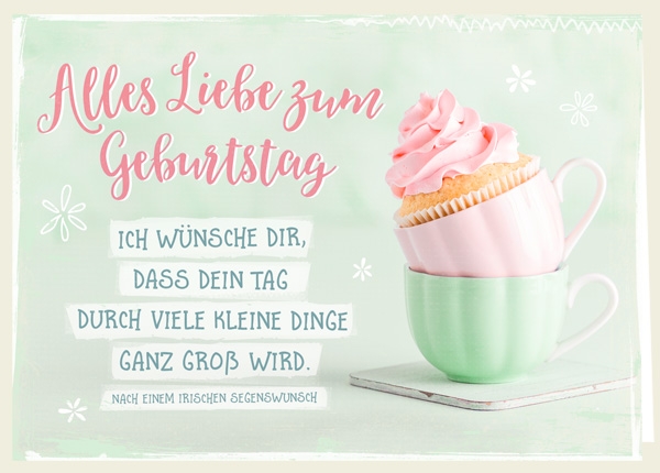 Faltkarte - Zum Geburtstag - Ganz groß
