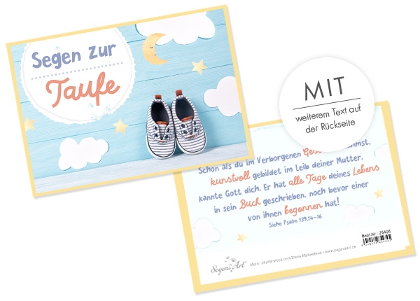 Faltkarte - Segen zur Taufe - Tage deines Lebens