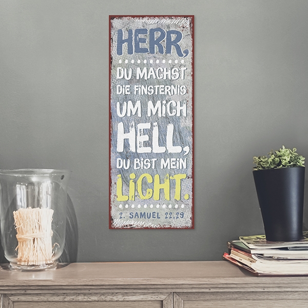 Metallschild lang - Finsternis