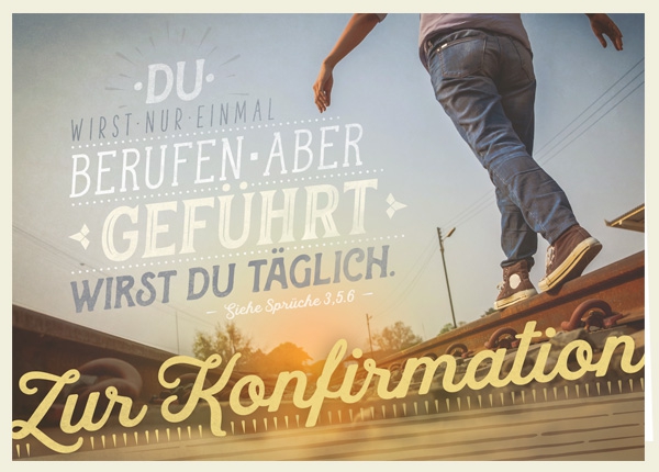 Faltkarte - Zur Konfirmation - Geführt