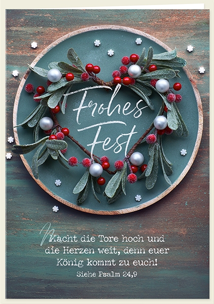 Faltkarte - Frohes Fest  Macht die Tore