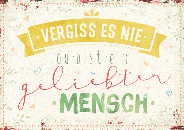 Postkarte - Vergiss es nie