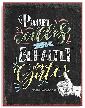 Metallschild groß - Jahreslosung 2025 - Tafel