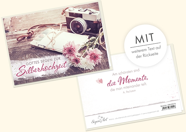 Faltkarte - Zur Silberhochzeit - Momente