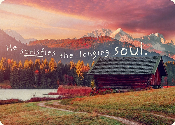 XL-Postkarte Big Blessing - He satisfies