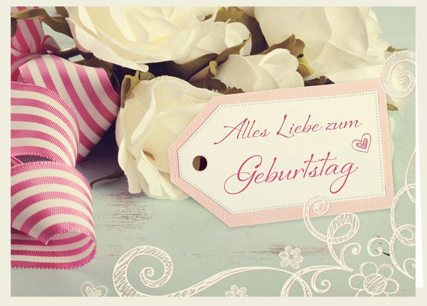Faltkarte - Alles Liebe zum Geburtstag