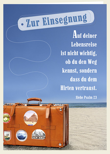 Faltkarte - Zur Einsegnung –Lebensreise