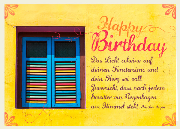 Faltkarte - Regenbogen am Himmel