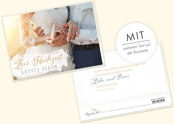 Faltkarte - Zur Hochzeit - Liebe und Treue