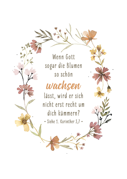 Postkarte - Um dich kümmern