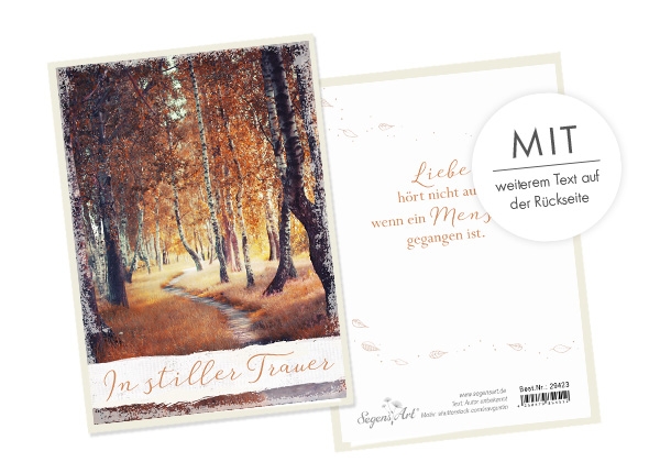 Faltkarte - Trauer - Liebe hört nicht auf