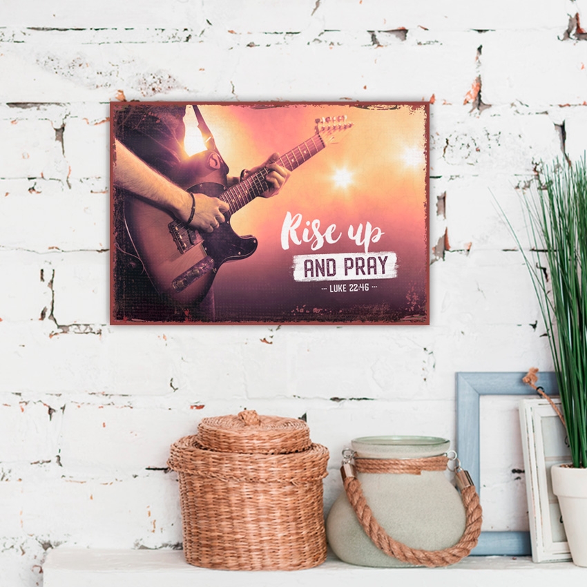 Metallschild klein - Rise up