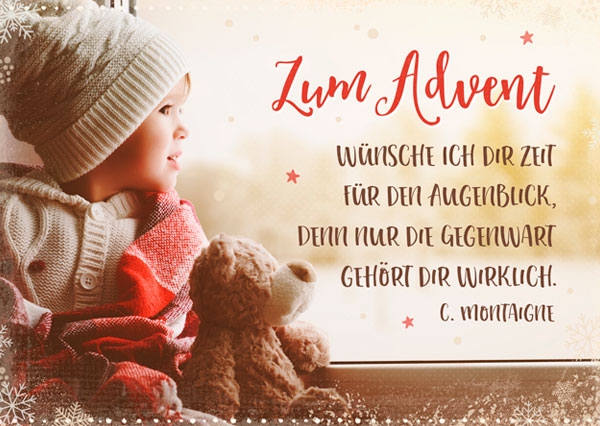Postkarte - Zum Advent wünsche ich