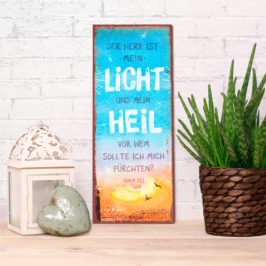 Metallschild lang - Mein Heil