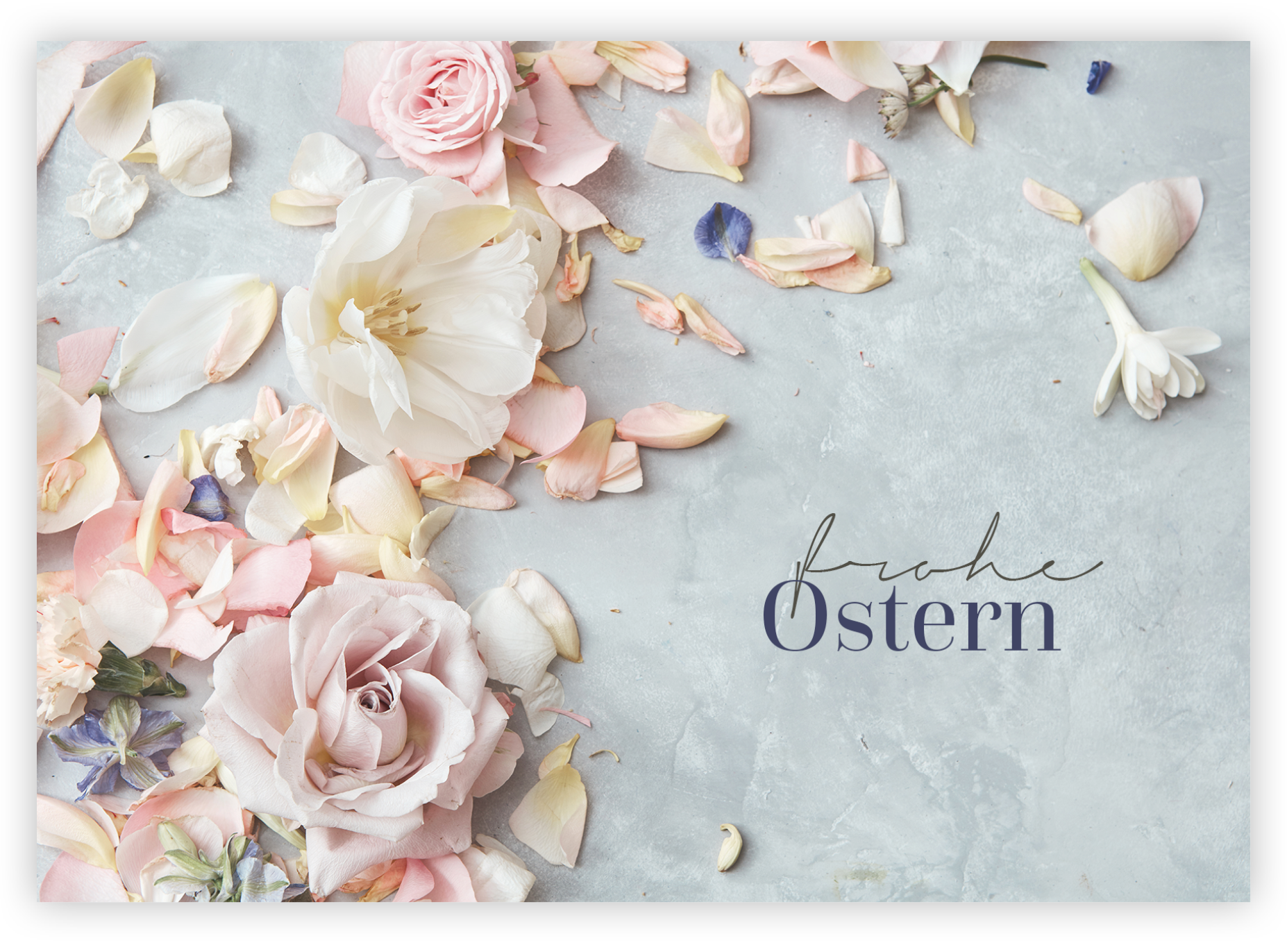 Postkarte - Frohe Ostern (Rosen)