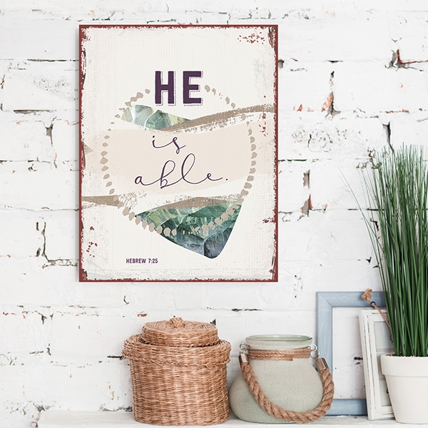 Metallschild groß - He is able