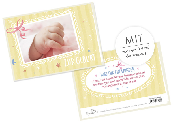 Faltkarte - Zur Geburt - Wunder