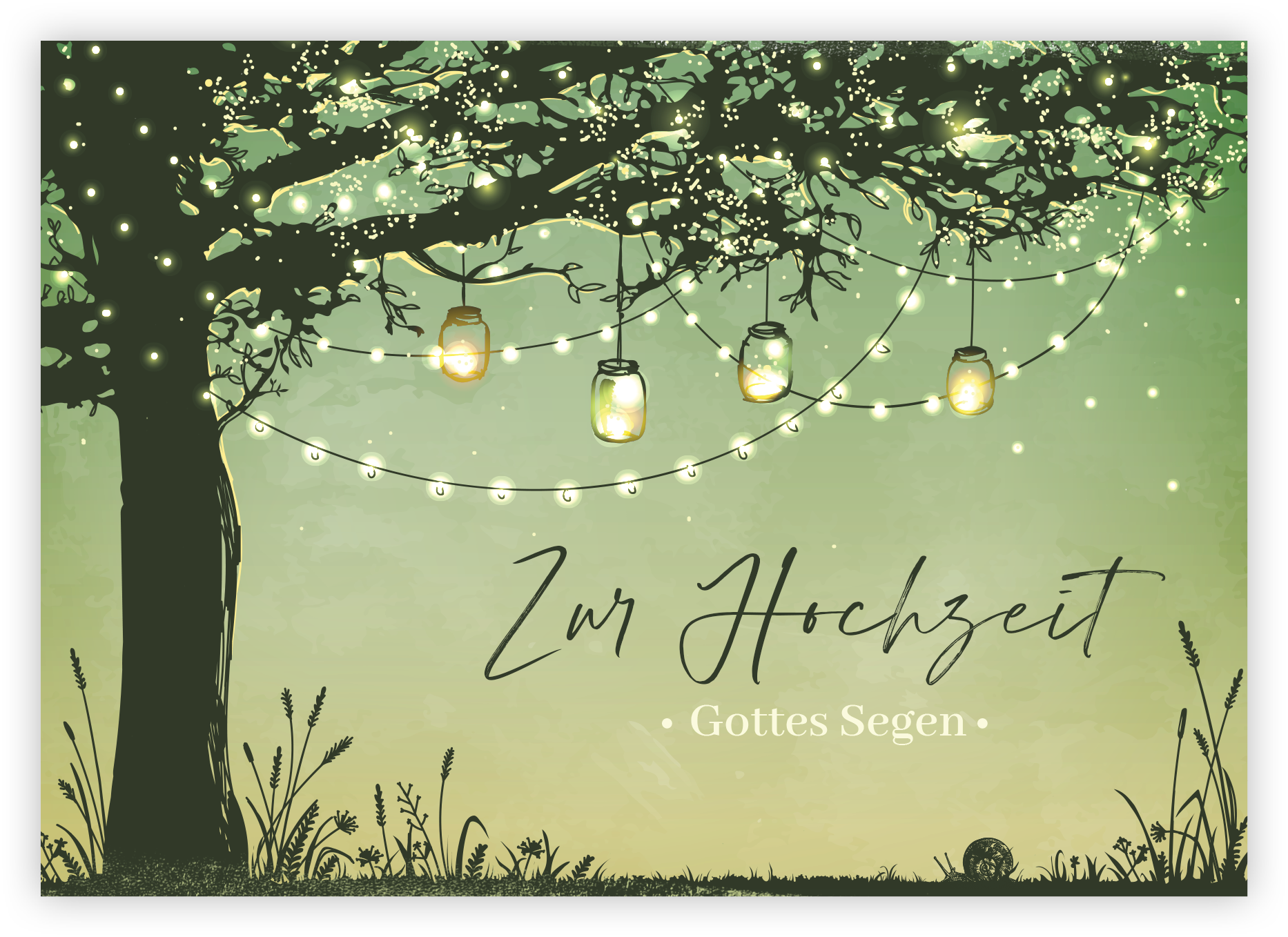 Faltkarte - Zur Hochzeit – Gottes Segen